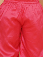 Thumbnail for Girls Peach Self design Booti Angrakha Gotta Patti Kurta & with Trouser & Dupatta for Kids - Bhama - Distacart
