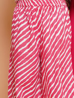 Thumbnail for Girls Off-white Pink Printed Round- Neck Kurta with Plazzo with Dupatta - Bhama - Distacart