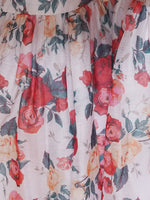Thumbnail for Girls Red Rose Printed Kurta with Sharara for Kids - Bhama - Distacart
