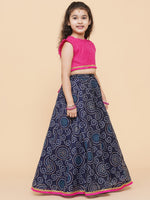 Thumbnail for Girls Ready to Wear Lehenga & Blouse With Dupatta for Kids - Bhama - Distacart