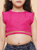 Thumbnail for Girls Ready to Wear Lehenga & Blouse With Dupatta for Kids - Bhama - Distacart