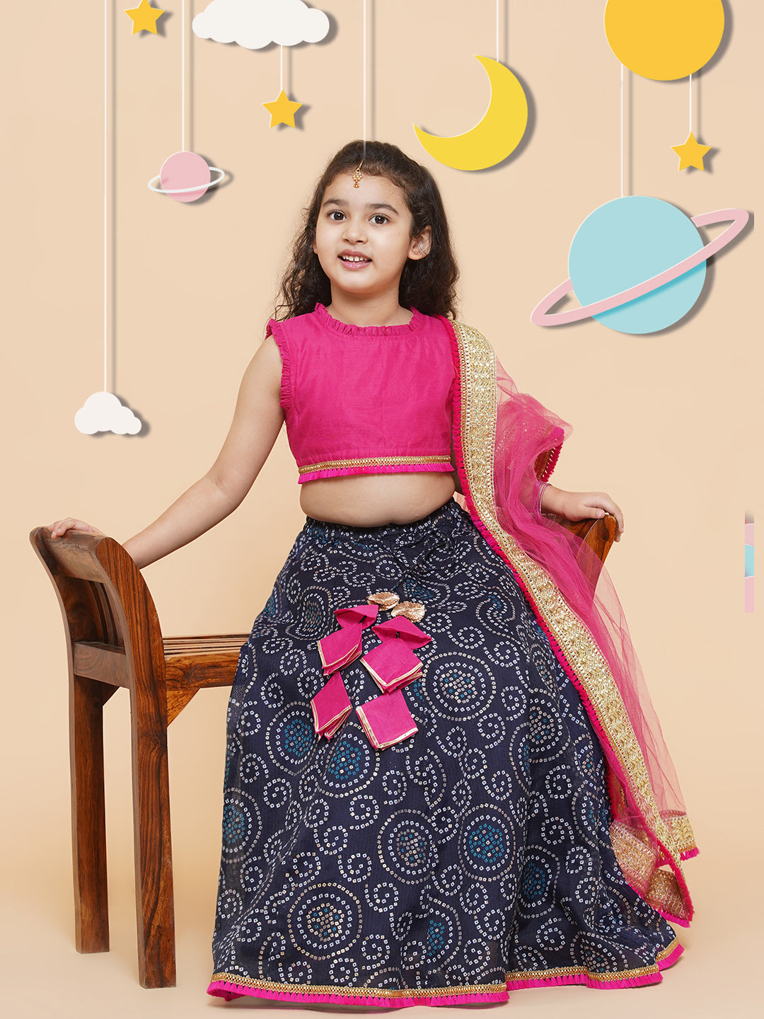 Girls Ready to Wear Lehenga & Blouse With Dupatta for Kids - Bhama - Distacart