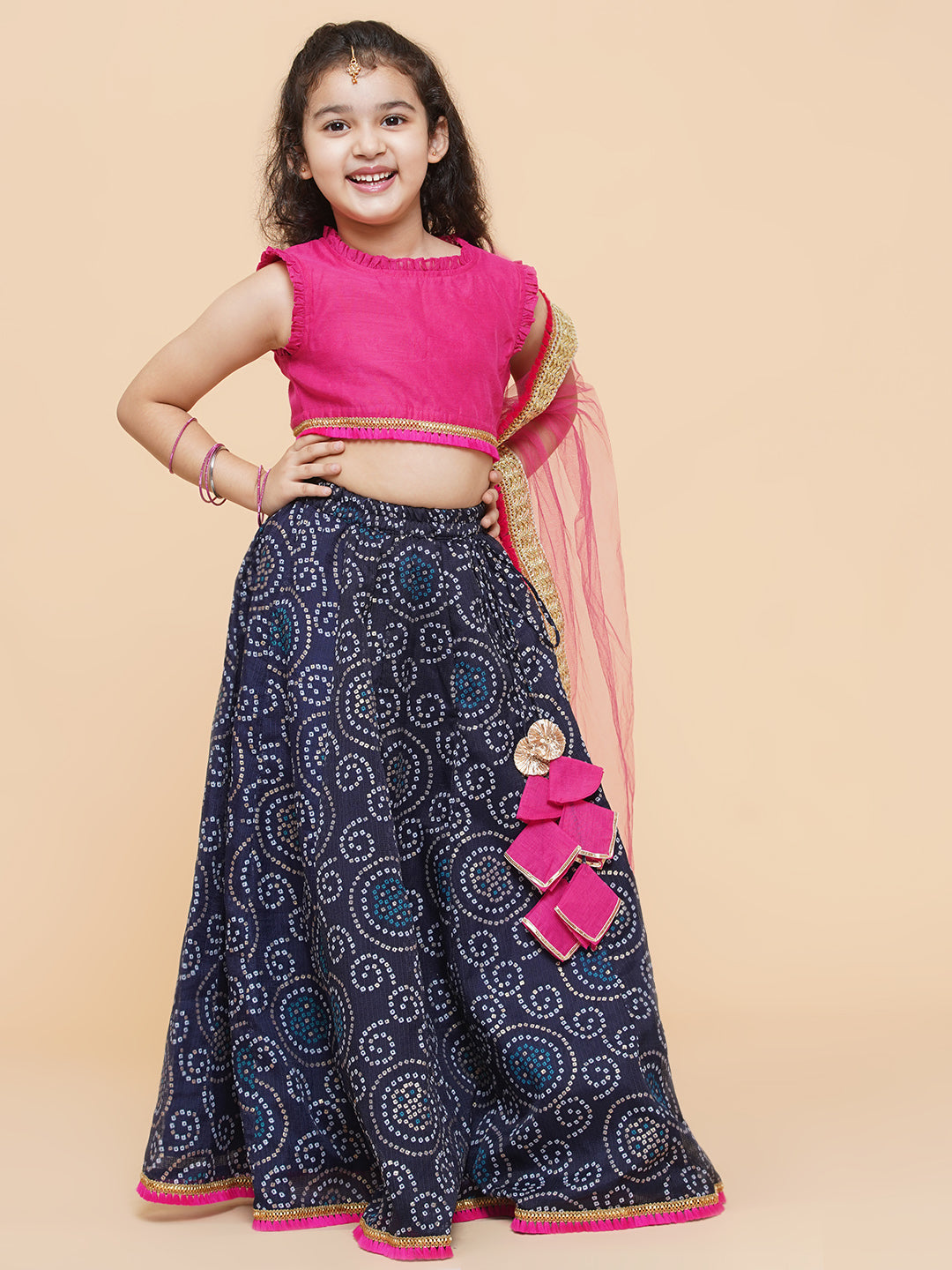 Girls Ready to Wear Lehenga & Blouse With Dupatta for Kids - Bhama - Distacart
