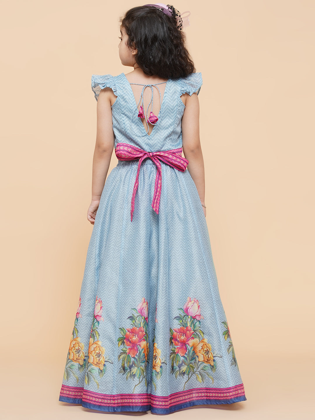 Girls Printed Ready to Wear Lehenga & Blouse for Kids - Bhama - Distacart
