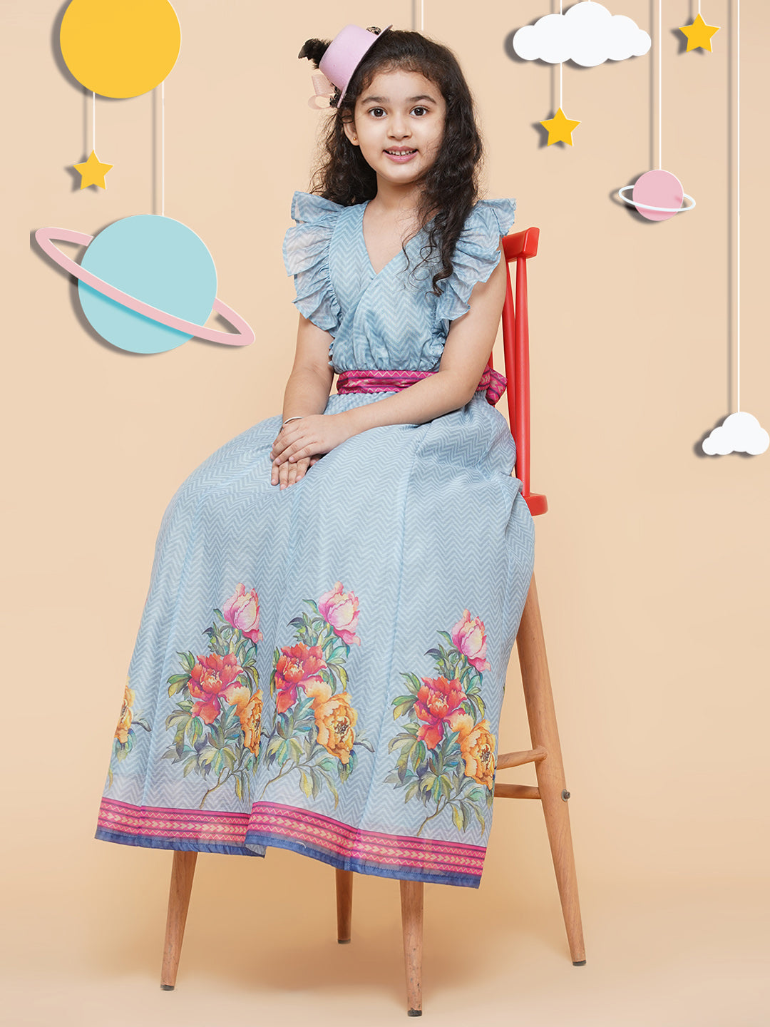 Girls Printed Ready to Wear Lehenga & Blouse for Kids - Bhama - Distacart