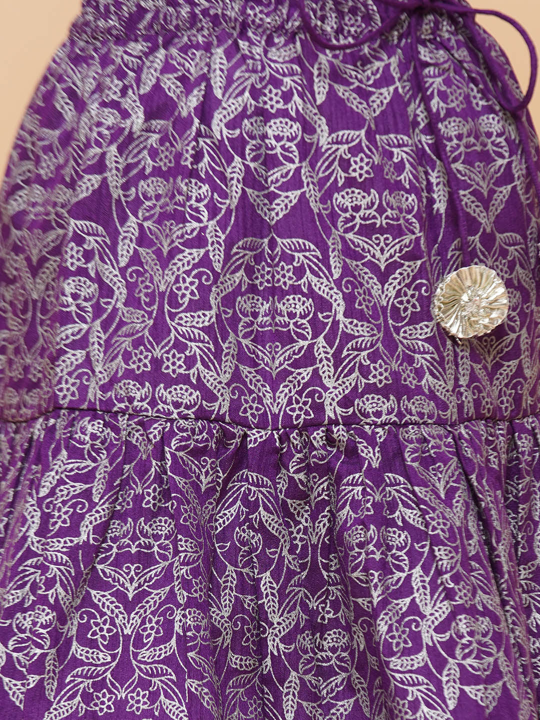 Girls Purple & Magenta Ready to Wear Lehenga & Blouse With Dupatta for Kids - Bhama - Distacart