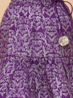 Thumbnail for Girls Purple & Magenta Ready to Wear Lehenga & Blouse With Dupatta for Kids - Bhama - Distacart