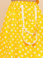 Thumbnail for Girls Printed Ready to Wear Lehenga & Blouse for Kids - Bhama - Distacart