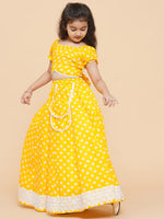 Thumbnail for Girls Printed Ready to Wear Lehenga & Blouse for Kids - Bhama - Distacart