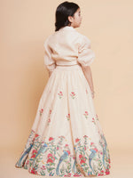 Thumbnail for Girls Ready to Wear Lehenga & Choli for Kids - Bhama - Distacart