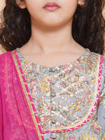 Thumbnail for Girls Printed Ready to Wear Lehenga & Blouse With Dupatta for Kids - Bhama - Distacart