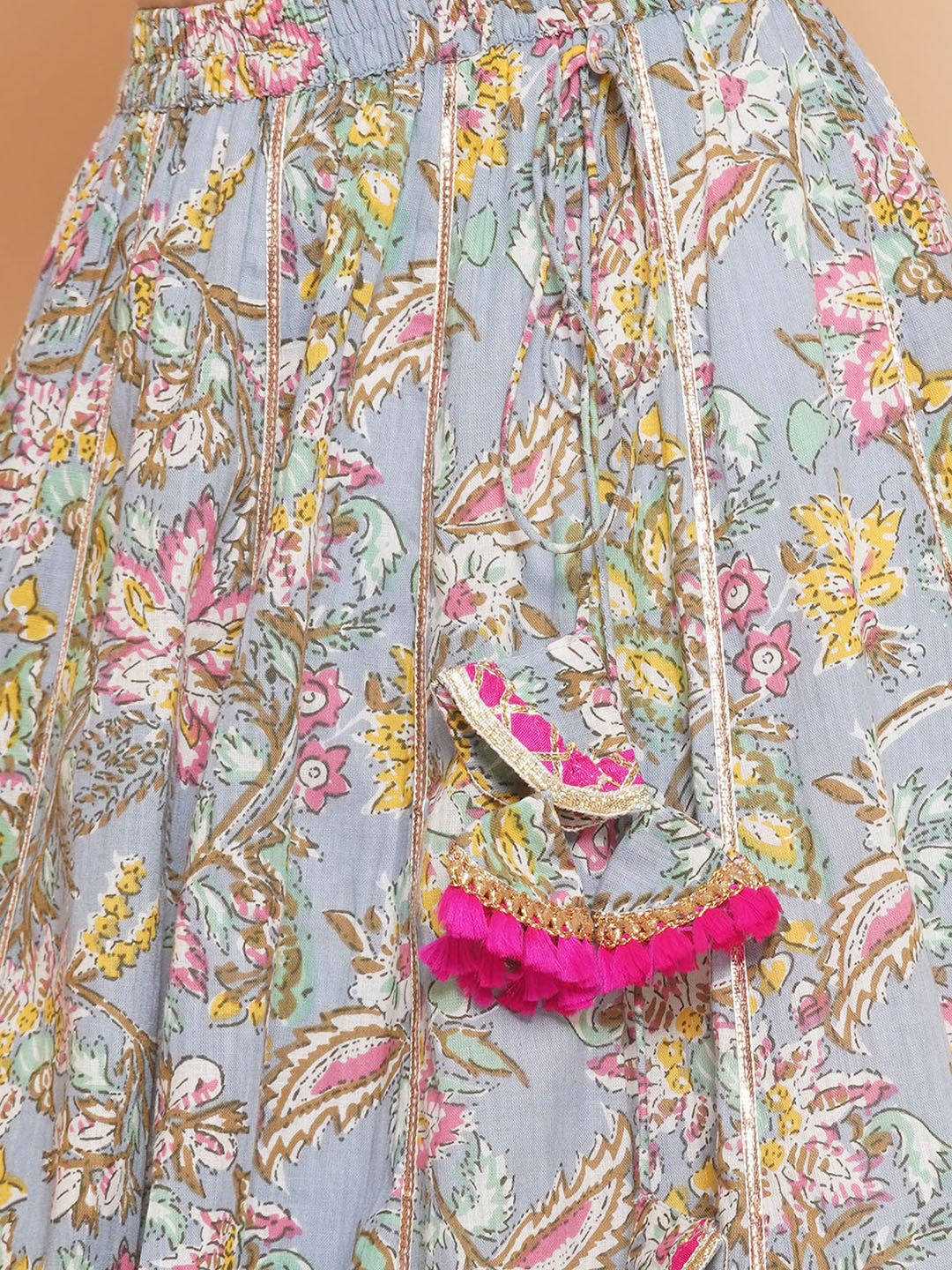 Girls Printed Ready to Wear Lehenga & Blouse With Dupatta for Kids - Bhama - Distacart