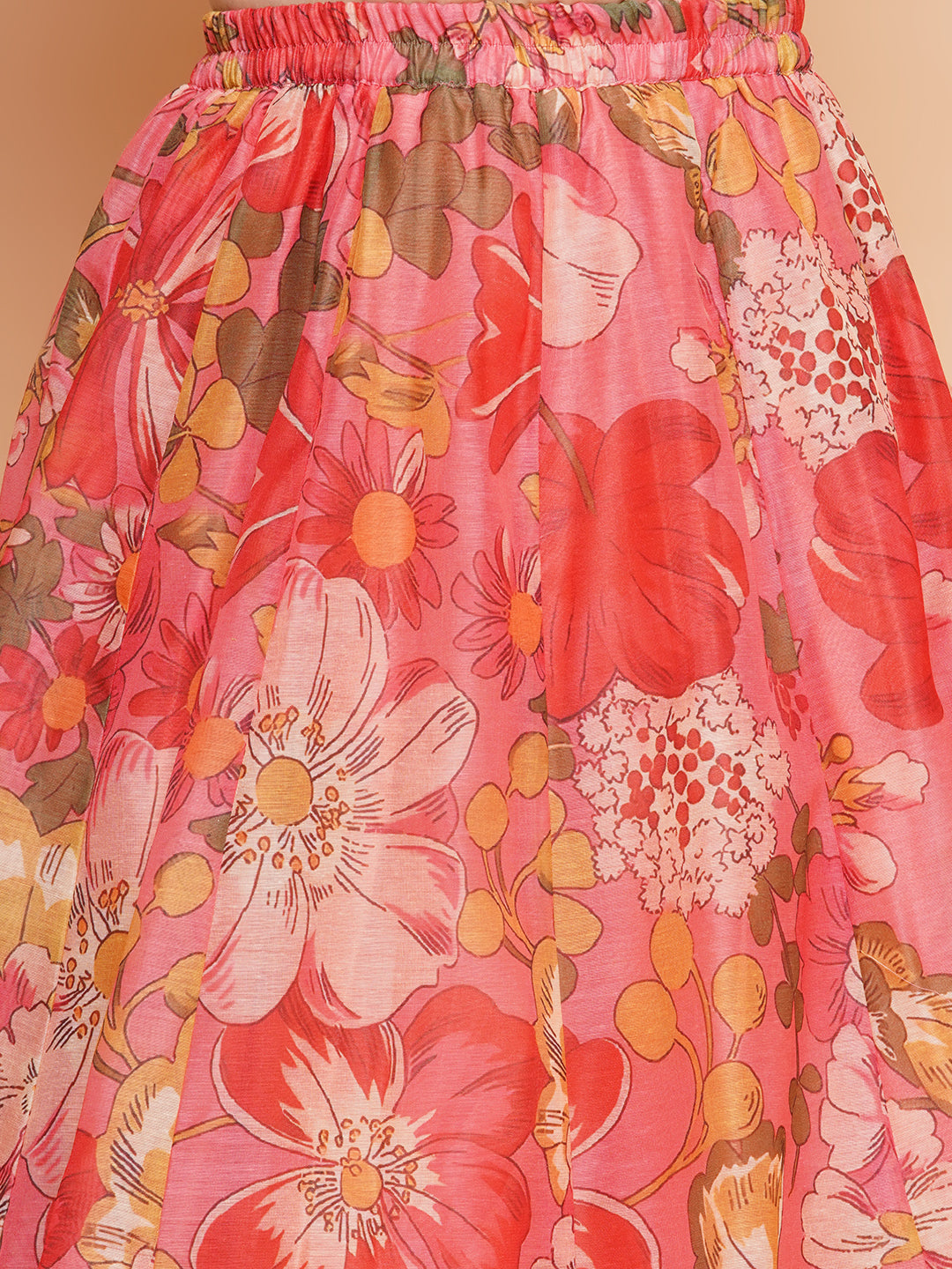 Girls Floral Printed Ready to Wear Lehenga & Blouse With Dupatta - Bhama - Distacart