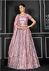 Pink Net Semi-Stitched Bridal Lehenga - Nimayaa Bonanza - Distacart