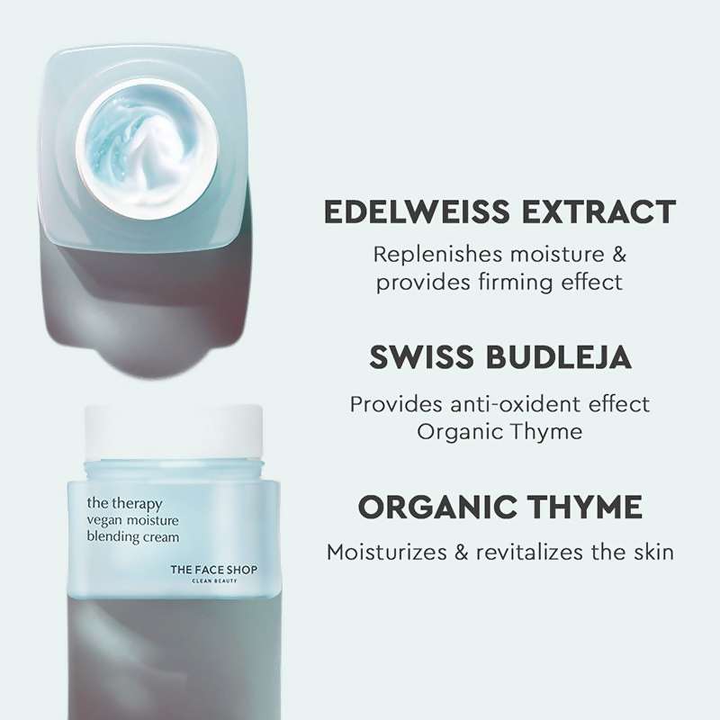 The Face Shop The Therapy Vegan Moisture Blending Cream - Distacart