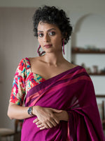 Thumbnail for Suta Multi Color Colourblocked Cotton Blend Saree - Distacart