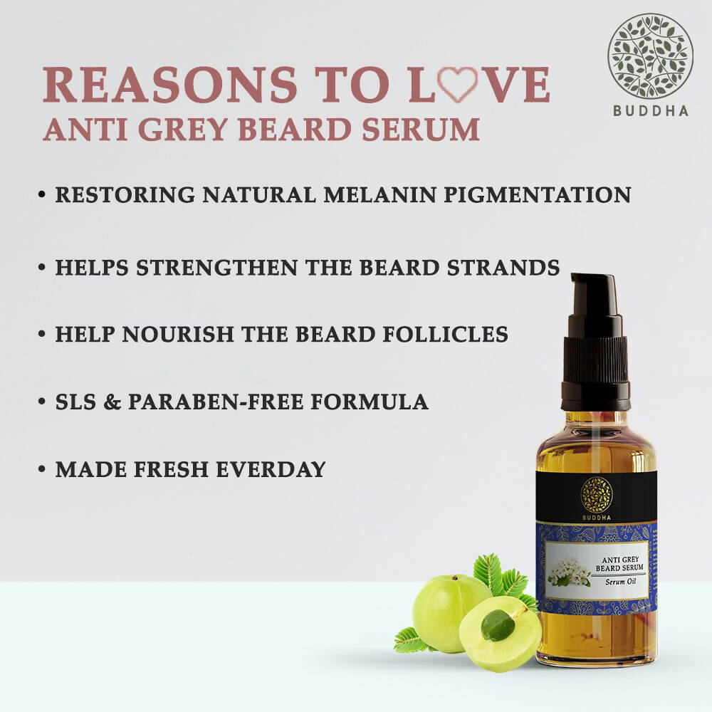 Buddha Natural Grey Beard Hair Oil Serum - Distacart