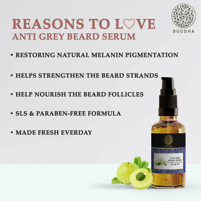 Buddha Natural Grey Beard Hair Oil Serum - Distacart