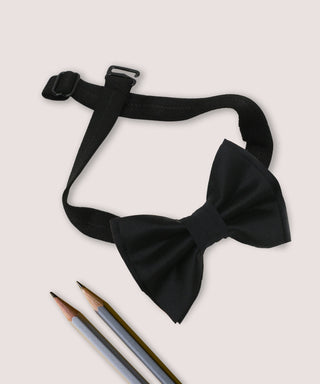 Manet Boys Solid Double Layer Bow - Black - Distacart
