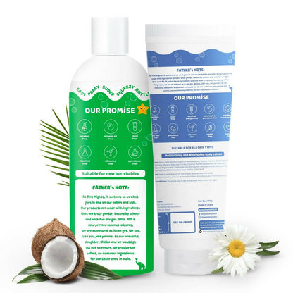 Tiny Mighty Baby Body Lotion And Massage Oil Combo - Distacart