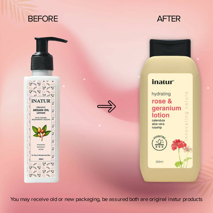 Inatur Rose and Geranium Lotion - Distacart