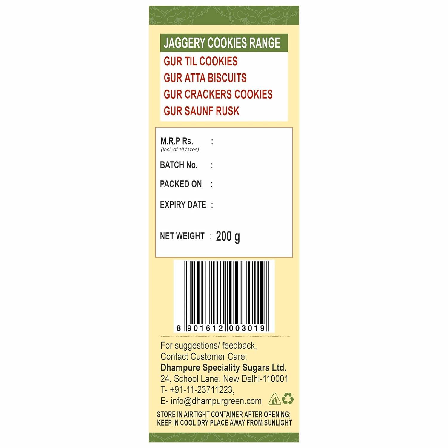 Dhampur Green Gur Oats Cookies - Distacart