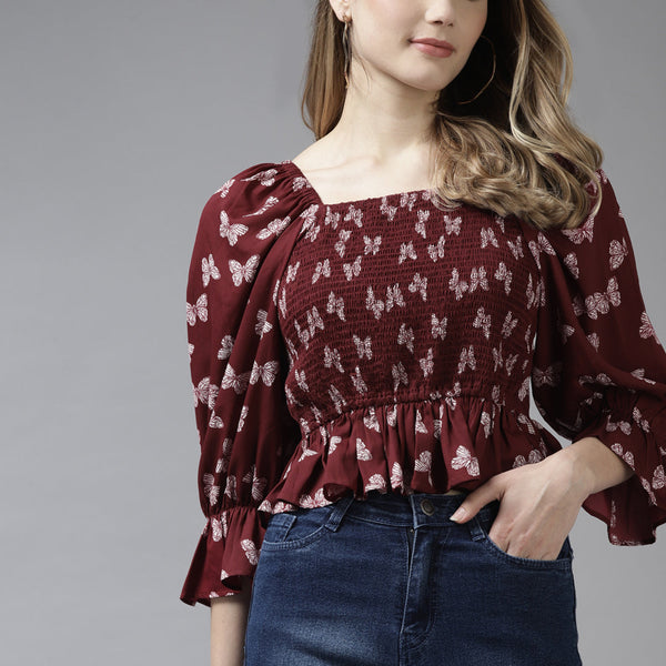 NOZ2TOZ Women's PRINTED TOP - Distacart