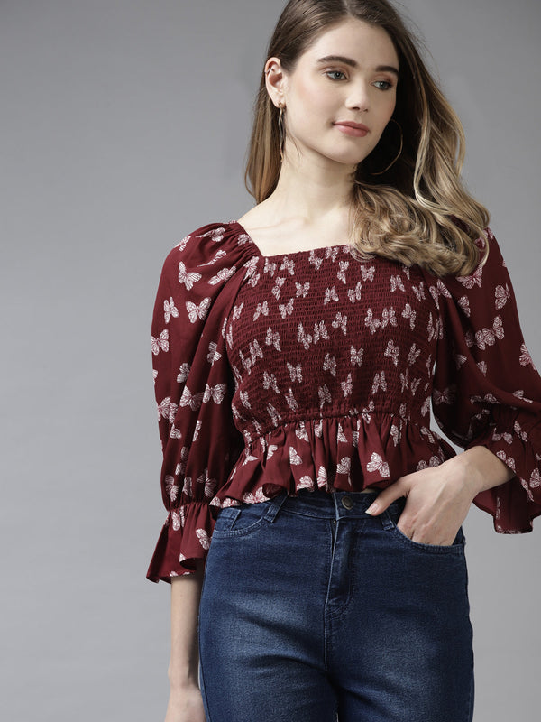 NOZ2TOZ Women's PRINTED TOP - Distacart