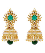 Thumbnail for Gold-Plated Alloy Pearl Studded Jhumka Earrings - The Pari - Distacart