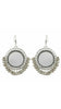 Silver-Plated Alloy Oxidised Designer Mirror Earrings - The Pari - Distacart