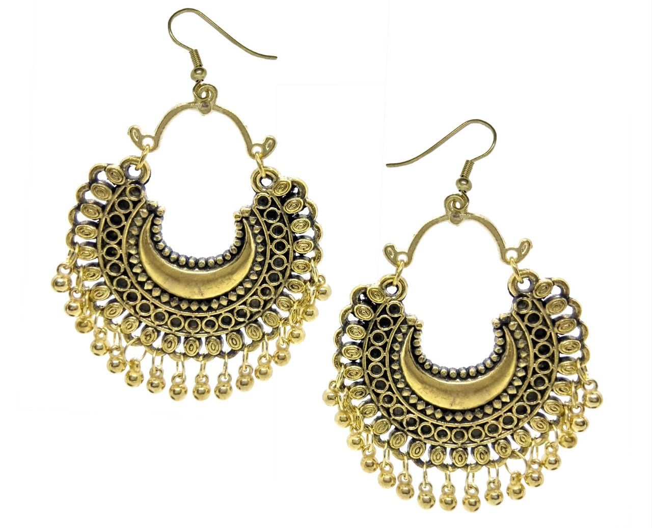Gold-Plated Alloy Oxidised Designer Earrings - The Pari - Distacart