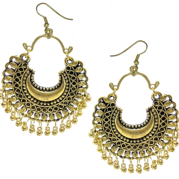 Gold-Plated Alloy Oxidised Designer Earrings - The Pari - Distacart