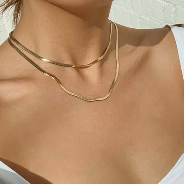 Gold-Plated Alloy Layered Designer Short Necklace - The Pari - Distacart