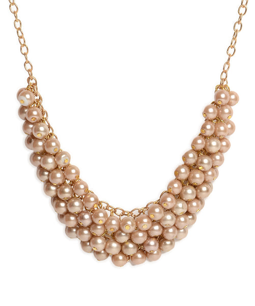 Gold-Toned Alloy Pearl Studded Necklace - The Pari - Distacart