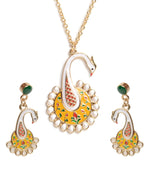 Thumbnail for Gold-Plated Alloy Peacock Pendant Necklace - The Pari - Distacart