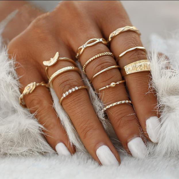 Gold-Plated Alloy Stylish Contemporary Stackable Ring - The Pari - Distacart