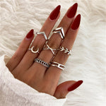 Thumbnail for Silver-Plated Alloy Stylish Contemporary Stackable Ring - The Pari - Distacart