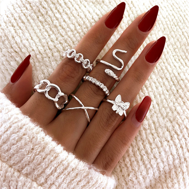 Silver-Plated Alloy Stylish Contemporary Stackable Ring - The Pari - Distacart