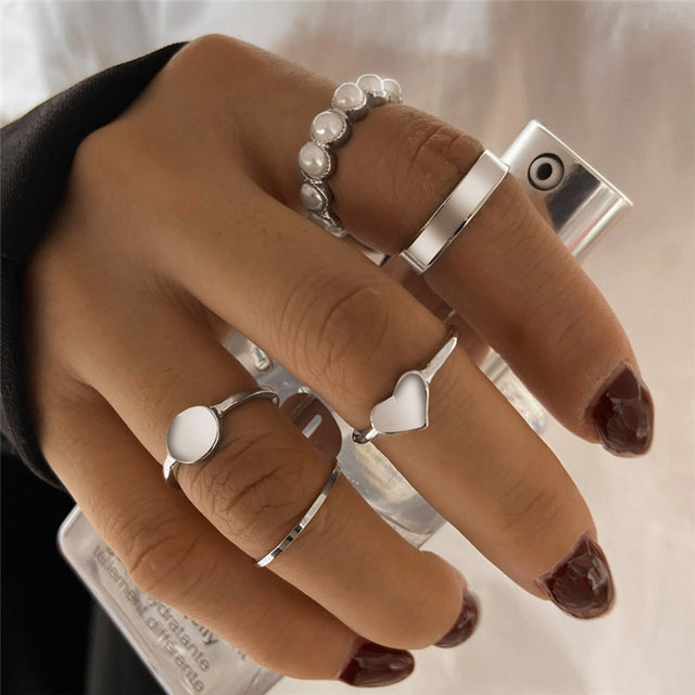 Silver-Plated Alloy Stylish Contemporary Stackable Ring - The Pari - Distacart