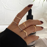 Thumbnail for Gold-Plated Alloy Stylish Contemporary Stackable Ring - The Pari - Distacart