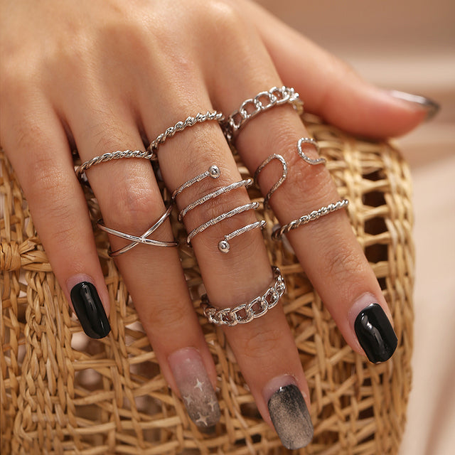 Silver-Plated Alloy Stylish Contemporary Stackable Ring - The Pari - Distacart