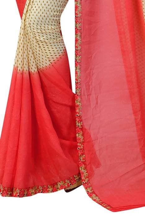 Vamika Red Georgette Printed Contemporary Saree (PADING RED)