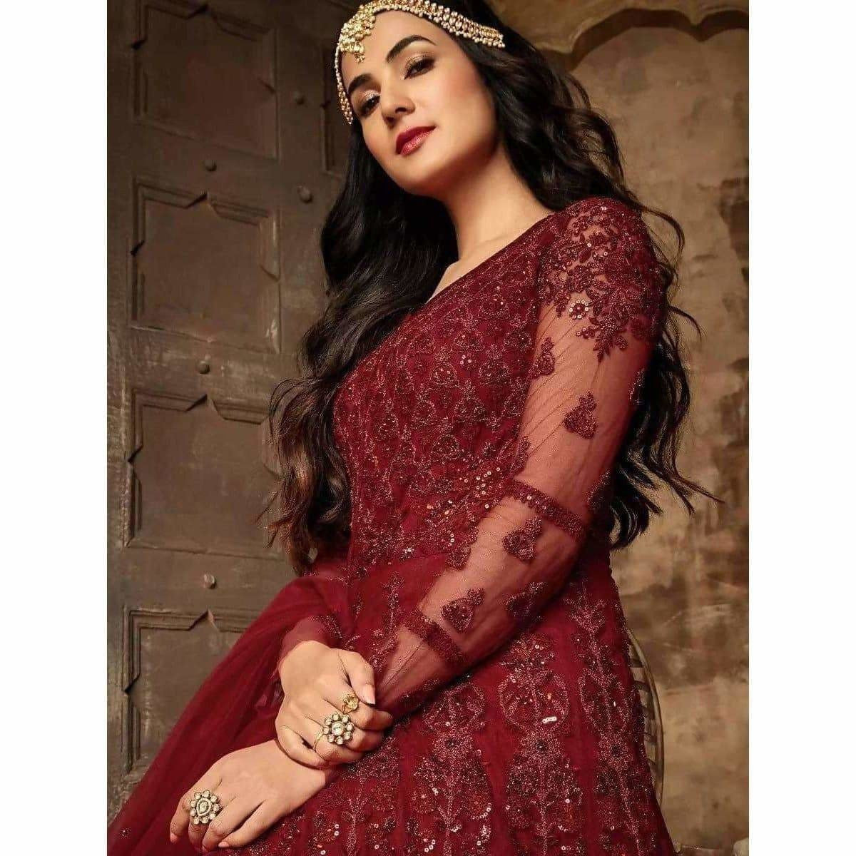 Maisha 7204 hit design on net fabric