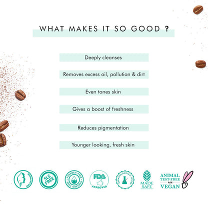 mCaffeine Naked & Raw Coffee Face Wash - Distacart