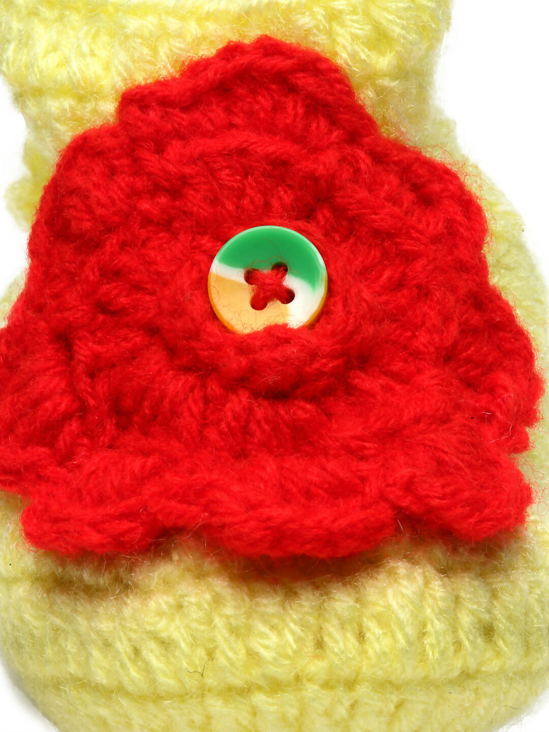 Chutput Kids Woollen Hand Knitted Flower Detailed Booties - Yellow - Distacart