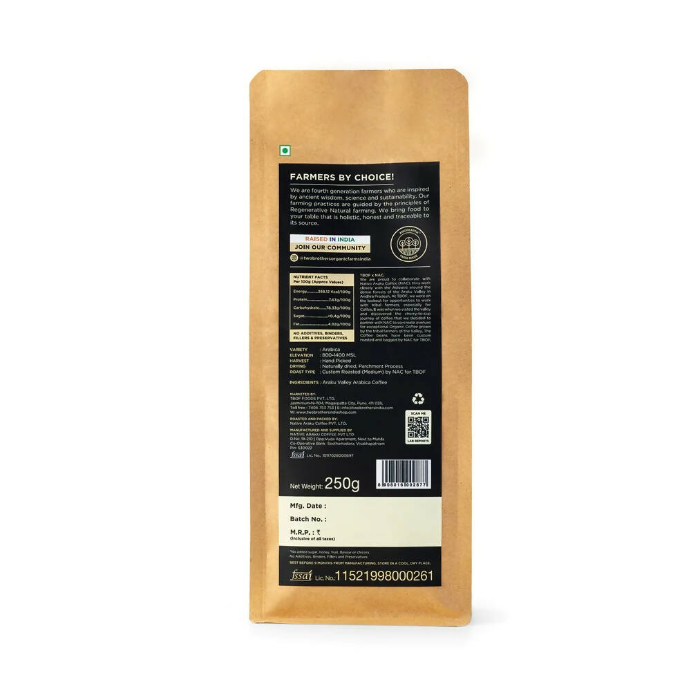 Two Brothers Organic Farms Moka Pot-Native Araku Valley Coffee - Distacart