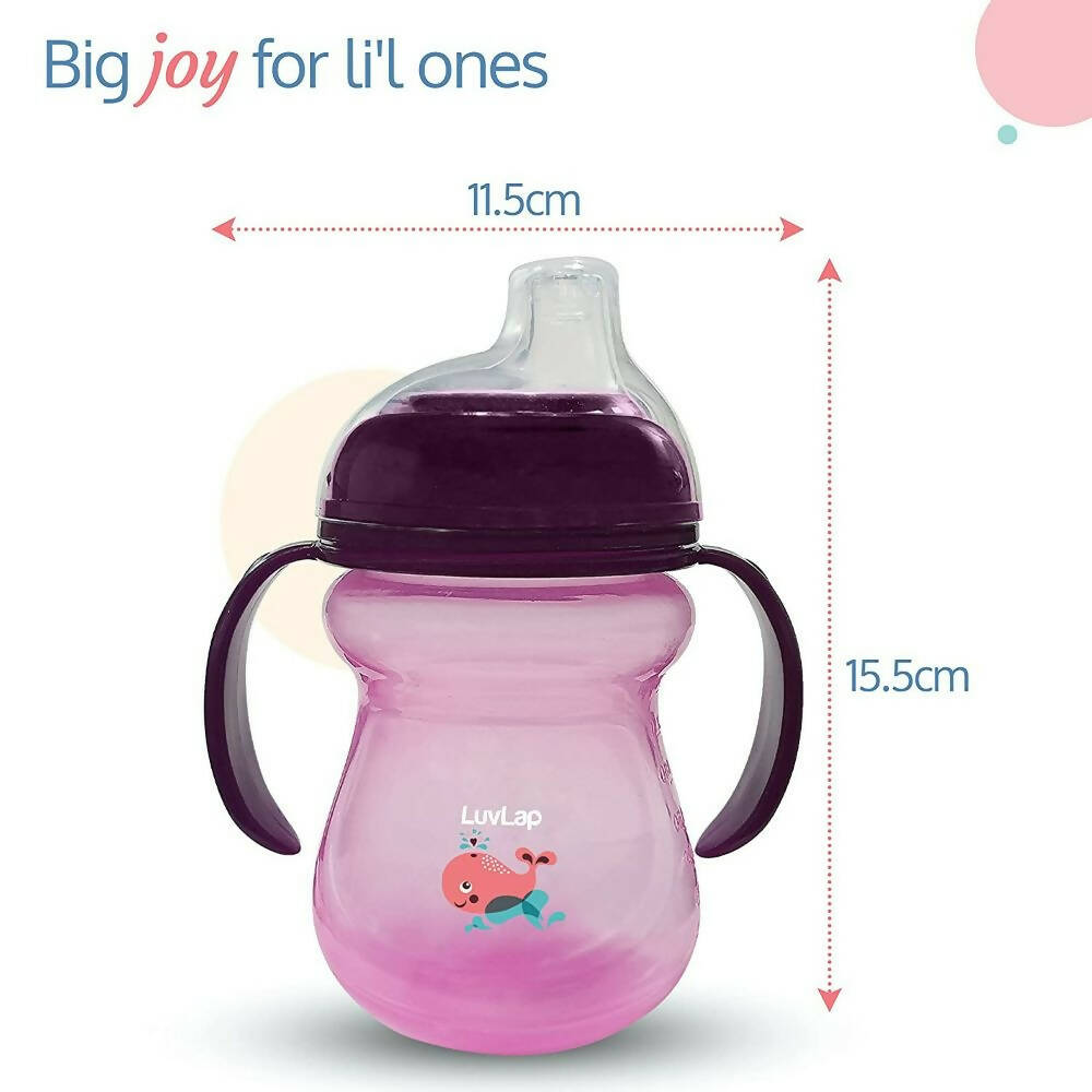 LuvLap Moby Little Spout Sipper for 6m+ (Purple) - Distacart
