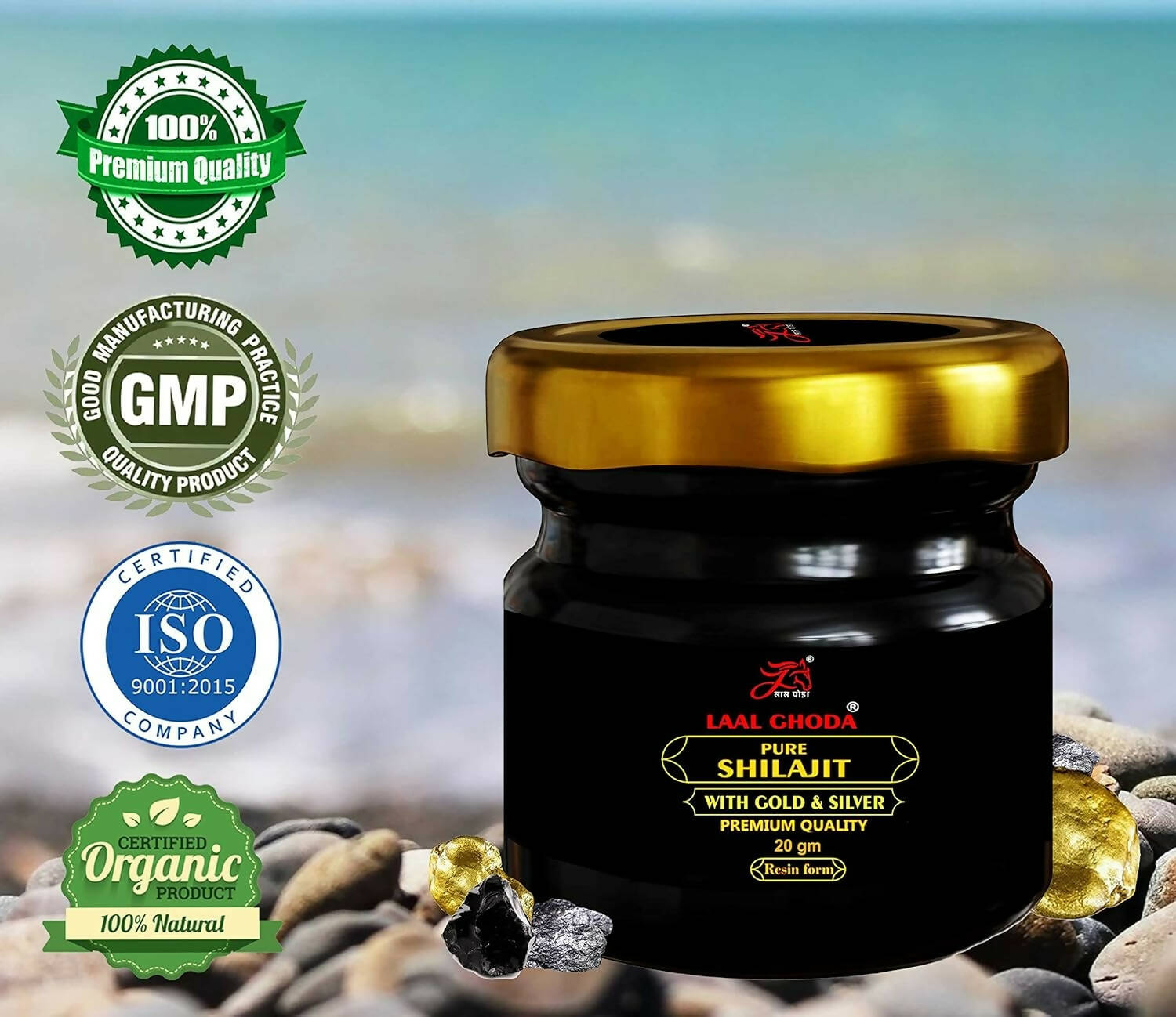 Laal Ghoda Pure Sj With Gold & Silver - Distacart