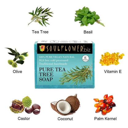 Soulflower Pure Tea Tree Handmade Soap - Distacart