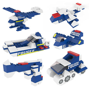 Webby 6 in 1 Police ABS Building Blocks Kit for Kids (169 Pcs) - Distacart
